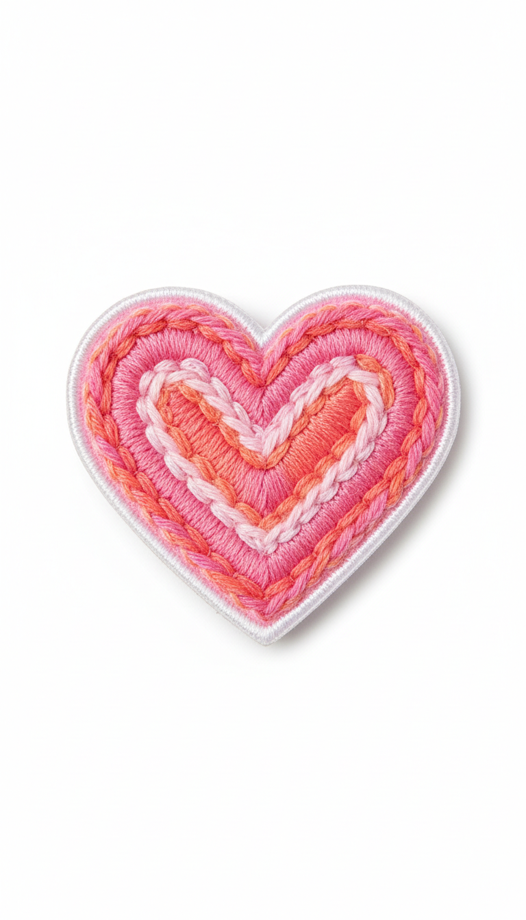Bubblegum Pink Heart Patch