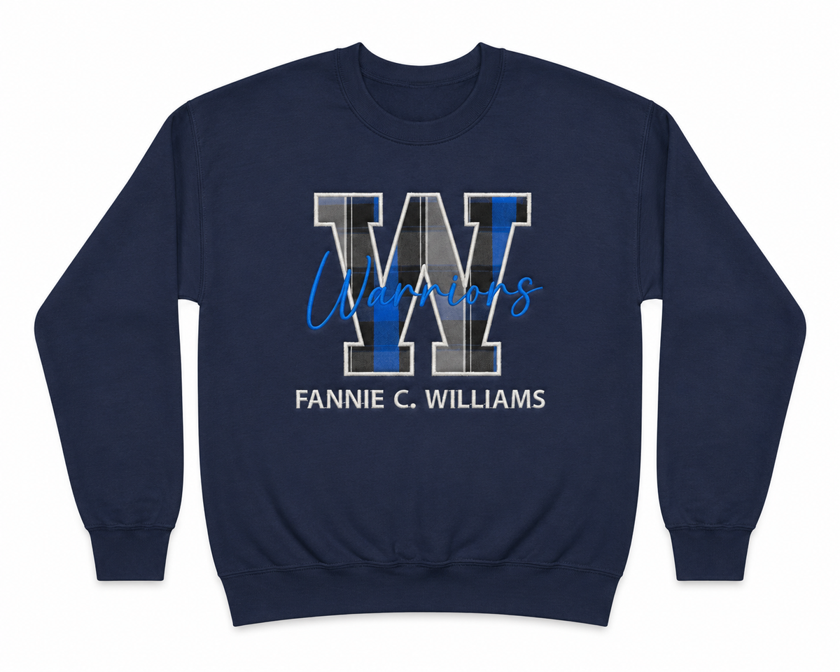 Custom Plaid Varsity School Sweatshirt | Personalized School Spirit Crewneck