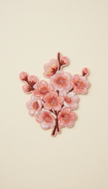 Peach Blossom Embroidered Patch