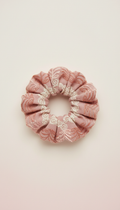 Rose Dust Embroidered Scrunchie